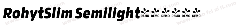 RohytSlim Semilight字体转换